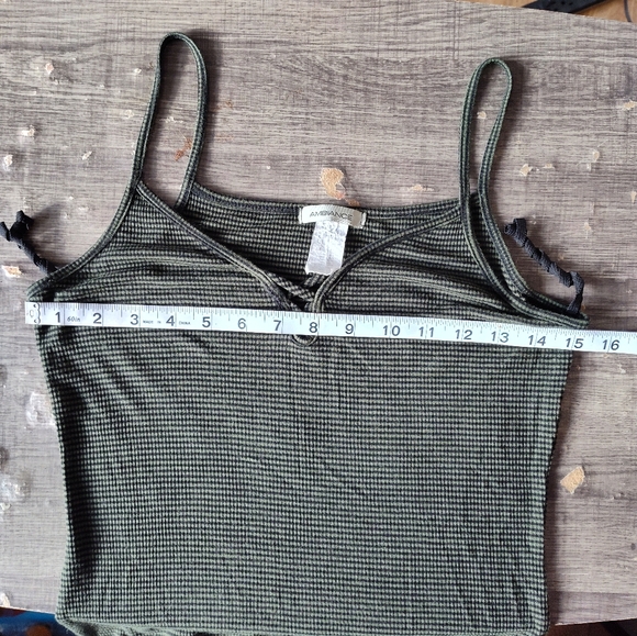Ambiance Dark Green Ribbed Camisole - Picture 6 of 7